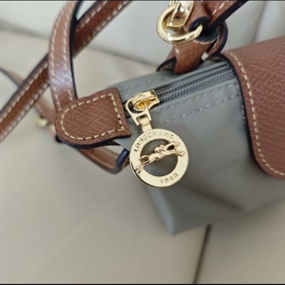 Longchamp Mini Bag in Gray and Brown - Picture 4 of 5